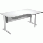 BUREAU 90° PIEDS L MÉTAL FAST - 160CM - BLANC - BLANC