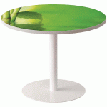 GUÉRIDON BAS EASY OFFICE PIED MÉTAL Ø 80 CM PLATEAU COLORIS DÉCOR ZEN - MANUTAN COLLECTIVITÉS
