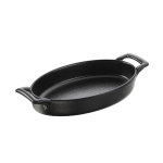 PLAT OVALE NOIR PORCELAINE 20X12,5 CM BELLE CUISINE REVOL