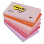 POST-IT LOT DE 6 BLOCS REPOSITIONNABLES COLORIS PLAISIR DIMENSIONS 76X127MM BP755