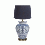 PR HOME FANG HONG LAMPE ABAT-JOUR TISSU BLEU