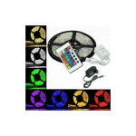 HOUSECURITY - SMD 5050 RGB LED STRIP IP65 5 METRES REEL WITH POWER SUPPLY AND REMOTE CONTROL
