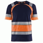 T-SHIRT HAUTE VISIBILITÉ MARINE/ORANGE TAILLE 4XL - BLAKLADER
