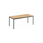 TABLE MULTI-USAGES CHÊNE CLAIR L 180 X P 80 CM - ÉCO - PIÉTEMENT NOIR - MAXIBURO - NOIR