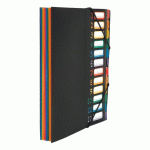 TRIEUR PLASTIQUE VIQUEL RAINBOW CLASS À SOUFFLET 12 DIVISIONS NOIR