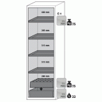 ARMOIRE SÉCURITÉ S-CLASSIC-90 S90.196.060.R GRIS CLAIR