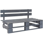 BANC PALETTE DE JARDIN BOIS GRIS