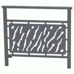 BARRIÈRE VENISE 1 M STRUCT TÔLE DÉCOUPÉE - ZINC GRIS PROCITY - PROCITY
