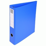 CLASSEUR REMBORDÉ PVC 4 ANNEAUX EN D DE 50MM EN 3ÈME DE COUVERTURE - A4 MAXI - BLEU - LOT DE 10