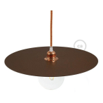 CREATIVE CABLES - PLAT POUR SUSPENSION ELLEPI EN FER OVERSIZE, DIAMÈTRE 40 CM, - MADE EN ITALY EFFET CORTEN - EFFET CORTEN