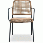 FAUTEUIL DE JARDIN EMPILABLE EN CORDE ET ACIER-ANTHRACITE - CITYGARDEN