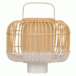 FORESTIER BAMBOO SQUARE S LAMPE À POSER BLANCHE