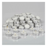 LOT 100 BOUGIES CHAUFFE PLATS DURÉE 4 HEURES- PETITES CANDLES BLANCHES -NON PERFUMEE