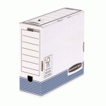LOT DE 10 - BOÎTE ARCHIVES CARTON BANKERS BOX BY FELLOWES - DOS 10 CM - BLEUE - FORMAT A3