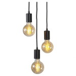 QAZQA FACIL - SUSPENSION - 3 LUMIÈRE - Ø 250 MM - NOIR - DESIGN, MODERNE - ÉCLAIRAGE INTÉRIEUR - SALON I CHAMBRE I CUISINE I SALLE À MANGER - NOIR