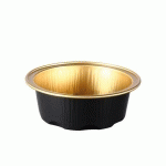 RÉCIPIENT PÂTISSERIE 50 ML D.SUP. 7.1 CM NOIR/ALUMINIUM OR (VENDU PAR 100)