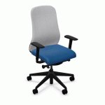 SIÈGE AVEC ACCOUDOIRS SOULY SWIVEL GRIS ASSISE BLEUE - NOWY STYL