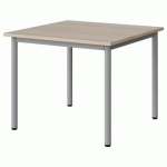 TABLE MALIBU 80X80CM T4 4P STRA ABS ACACIA/GRIS 9006