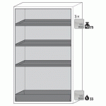 ARMOIRE S-PHOENIX TOUCHLESS-90 S90.196.120.FDAO GRIS - ASECOS