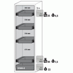 ARMOIRE SÉCURITÉ S-PHOENIX-90 S90.196.060.FDAS BLANC - ASECOS