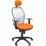 CHAISE JORQUERA AVEC APPUI-TÊTE BLANC/ORANGE - PIQUERAS Y CRESPO