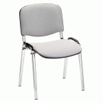 LOT DE 2 - CHAISE CONFÉRENCE CLASSIQUE - PIEDS CHROMÉ GRIS