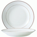LOT DE 6 - RESTAURANT FILET BORDEAUX ASSIETTE CREUSE Ø 22,5 CM