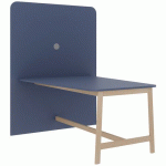 STATION DE TRAVAIL BLOIS 160X120 CM SUP.ÉCRAN BLEU BRUME - ENOND MOBILIER