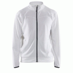 SWEAT ZIPPÉ BLANC/GRIS FONCÉ TAILLE XXL - BLAKLADER