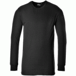 T-SHIRT THERMIQUE À MANCHES LONGUES B123 NOIR XXXL - PORTWEST