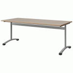TABLE MALIBU 180X80 T5 DL STRA ALAISÉ ACACIA/GRIS 9006