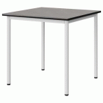 TABLE MALIBU 80X80CM T6 4P STRA BÉTON F186/NOIR BLC 9016
