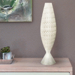 TAGWERK LAMPE À POSER FRAKTAL EN BIOMATÉRIAU, SILKE, 65 CM