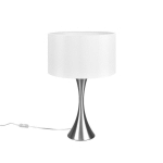 TRIO LIGHTING LAMPE À POSER SABIA, Ø 40 CM, BLANC/NICKEL