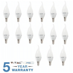 15 AMPOULES À DEL E14 FLAME 4W 30 W V-TAC BULB LAMP WIND-NATURAL