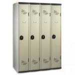 ACIAL VESTIAIRE MONOBLOC GRIS SEAMLINE OPTIMUM INDUSTRIE PROPRE 4 CASES