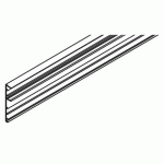 BANDEAU CACHE-RAIL - PORTE COULISSANTE - TYPE B - 3 M - JUNIOR 80 - 100 HAWA