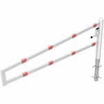 BARRIÈRE BÉTONNER SERRURE TRIANGULAIRE-2500 MM- BLANC/ROUGE - SCHAKE