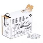 EMBALLAGE KIT DE CERCLAGE AVEC 1 RUBAN DE CERCLAGE NOIR H1,2 CM X L600 MÈTRES ET 200 PIECES DE CHAPES