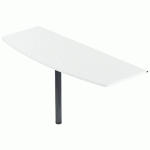 EXTENSION ISIA GALBÉE 160 CM + 1 PIED CHÊNE GRIS/ANTHR - MBA