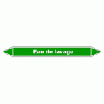 LOT DE 3 - MARQUEUR TUYAUTERIE - EAU DE LAVAGE - VINYLE LAMINÉ - NFX 08-105 355 X 37 MM