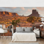 PAPIER PEINT INTISSÉ - MONUMENT VALLEY NAVAJO TRIBAL PARK ARIZONA - MURAL FORMAT PAYSAGE DIMENSION HXL: 290CM X 432CM