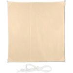 RELAXDAYS VOILE D’OMBRAGE CARRÉ , IMPERMÉABLE, ANTI-UV, TENDEURS, TERRASSE, BALCON, 3X3 M, BEIGE