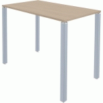 TABLE LOUNGE 4 PIEDS L120 X P80 X H105 CHÊNE CLAIR / ALU