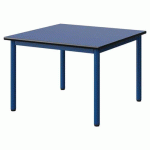 TABLE MALIBU 80X80 T2 4P STRA ANTIB BLEU U525/NOIR BLEU 5005