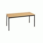 TABLE MULTI-USAGES HÊTRE L 180 X P 80 CM - ÉCO - PIÉTEMENT NOIR