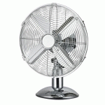VENTILATEUR DE TABLE MÉTAL CHROMÉ 25 CM - MANUTAN