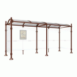 ABRI BUS 5 M PROVINCE 2 BARDAGES LAT. AGORA ASPECT CORTEN - PROCITY