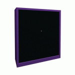 ARMOIRE À RIDEAUX LARGEUR 120 HAUTEUR 135 CM LILAS-NOIR - MANUTAN COLLECTIVITÉS