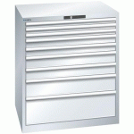 ARMOIRE GRIS CLAIR 870X725X1000 AVEC 9 TIR. 75KG - LISTA